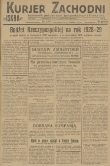 Kurjer Zachodni Iskra : dziennik polityczny, gospodarczy i literacki. R.19, 1928, nr 21