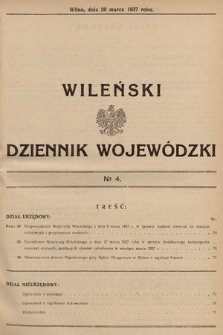 Wileński Dziennik Wojewódzki. 1937, nr 4