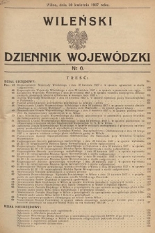 Wileński Dziennik Wojewódzki. 1937, nr 6