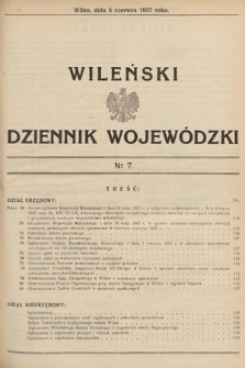 Wileński Dziennik Wojewódzki. 1937, nr 7