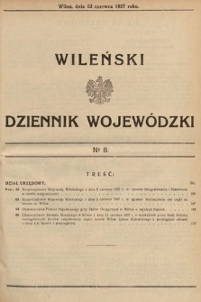Wileński Dziennik Wojewódzki. 1937, nr 8