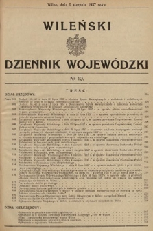 Wileński Dziennik Wojewódzki. 1937, nr 10