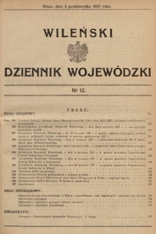 Wileński Dziennik Wojewódzki. 1937, nr 12