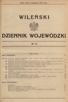 Wileński Dziennik Wojewódzki. 1937, nr 13