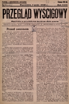 Przegląd Wyścigowy. R.35, 1948, nr 1