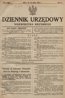 Dziennik Urzędowy Województwa Wileńskiego. 1926, nr 2