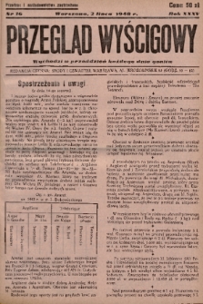 Przegląd Wyścigowy. R.35, 1948, nr 16