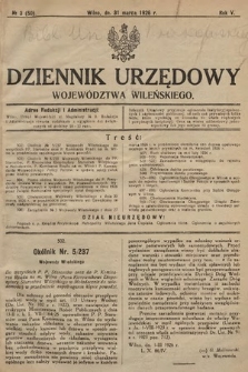 Dziennik Urzędowy Województwa Wileńskiego. 1926, nr 3