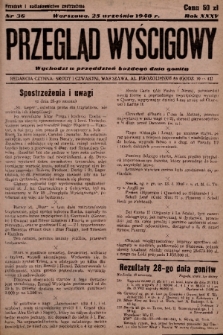 Przegląd Wyścigowy. R.35, 1948, nr 36