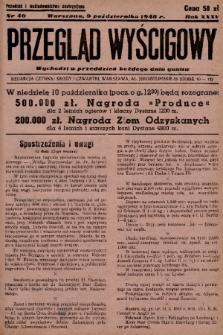 Przegląd Wyścigowy. R.35, 1948, nr 40