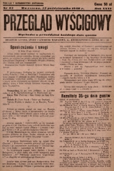 Przegląd Wyścigowy. R.35, 1948, nr 43