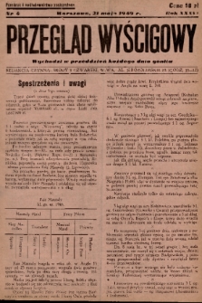 Przegląd Wyścigowy. R.36, 1949, nr 4