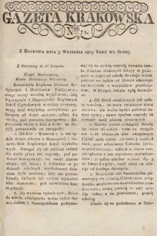 Gazeta Krakowska. 1823, nr 71