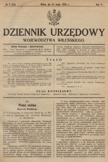 Dziennik Urzędowy Województwa Wileńskiego. 1926, nr 5