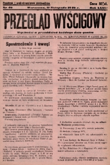 Przegląd Wyścigowy. R.36, 1949, nr 48