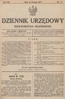 Dziennik Urzędowy Województwa Wileńskiego. 1927, nr 5