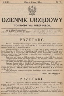 Dziennik Urzędowy Województwa Wileńskiego. 1927, nr 6