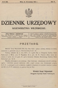 Dziennik Urzędowy Województwa Wileńskiego. 1927, nr 8