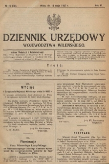 Dziennik Urzędowy Województwa Wileńskiego. 1927, nr 10