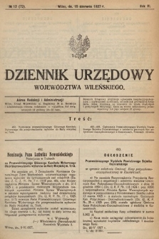 Dziennik Urzędowy Województwa Wileńskiego. 1927, nr 12