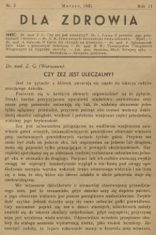 Dla Zdrowia. R.2, 1935, nr 3