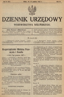 Dziennik Urzędowy Województwa Wileńskiego. 1927, nr 21