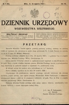 Wileński Dziennik Wojewódzki. 1928, nr 1