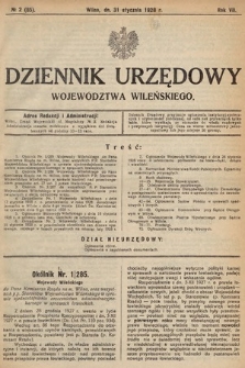 Wileński Dziennik Wojewódzki. 1928, nr 2