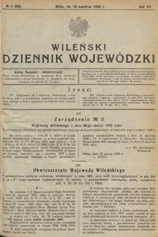 Wileński Dziennik Wojewódzki. 1928, nr 5