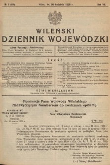Wileński Dziennik Wojewódzki. 1928, nr 6