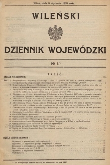 Wileński Dziennik Wojewódzki. 1938, nr 1
