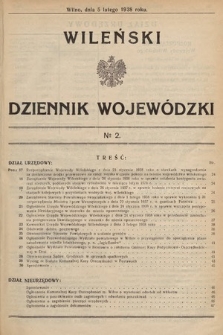 Wileński Dziennik Wojewódzki. 1938, nr 2