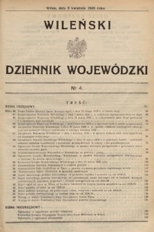 Wileński Dziennik Wojewódzki. 1938, nr 4