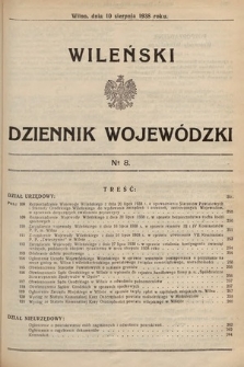 Wileński Dziennik Wojewódzki. 1938, nr 8