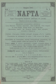 Nafta : organ Towarzystwa Techników Naftowych we Lwowie. R.1, 1893, nr 2