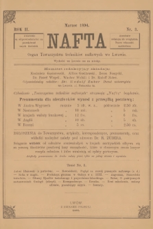 Nafta : organ Towarzystwa Techników Naftowych we Lwowie. R.2, 1894, nr 3