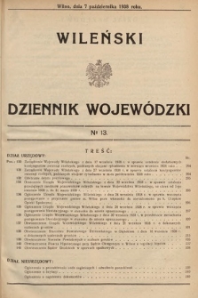 Wileński Dziennik Wojewódzki. 1938, nr 13