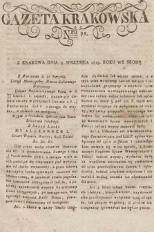 Gazeta Krakowska. 1819, nr 72