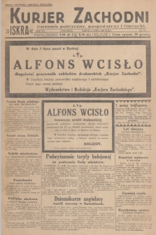 Kurjer Zachodni Iskra : dziennik polityczny, gospodarczy i literacki. R.20, 1929, nr 181