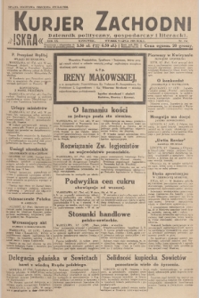 Kurjer Zachodni Iskra : dziennik polityczny, gospodarczy i literacki. R.20, 1929, nr 184