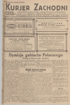 Kurjer Zachodni Iskra : dziennik polityczny, gospodarczy i literacki. R.20, 1929, nr 201