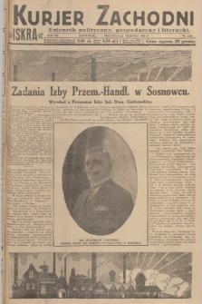 Kurjer Zachodni Iskra : dziennik polityczny, gospodarczy i literacki. R.20, 1929, nr 224