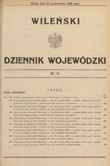 Wileński Dziennik Wojewódzki. 1938, nr 14