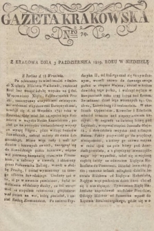 Gazeta Krakowska. 1819, nr 79