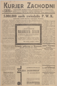 Kurjer Zachodni Iskra : dziennik polityczny, gospodarczy i literacki. R.20, 1929, nr 255