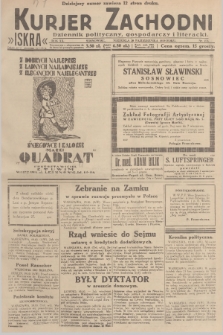 Kurjer Zachodni Iskra : dziennik polityczny, gospodarczy i literacki. R.20, 1929, nr 272