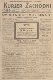Kurjer Zachodni Iskra : dziennik polityczny, gospodarczy i literacki. R.20, 1929, nr 276