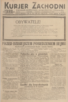 Kurjer Zachodni Iskra : dziennik polityczny, gospodarczy i literacki. R.20, 1929, nr 281