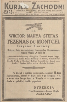 Kurjer Zachodni Iskra : dziennik polityczny, gospodarczy i literacki. R.20, 1929, nr 288