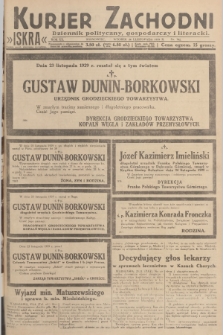 Kurjer Zachodni Iskra : dziennik polityczny, gospodarczy i literacki. R.20, 1929, nr 302